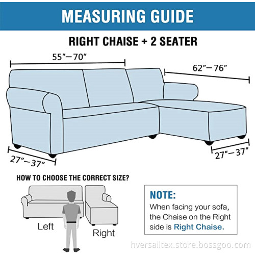 Velvet Corner Dyed L-Shaped Anti-Slip Sectional Slipcovers